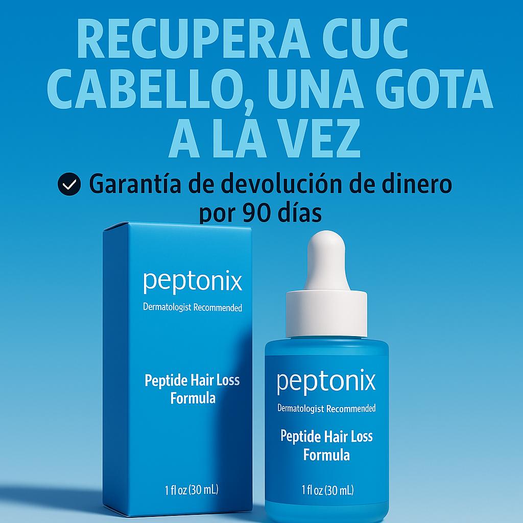 Fórmula para el crecimiento del cabello con péptidos de cobre