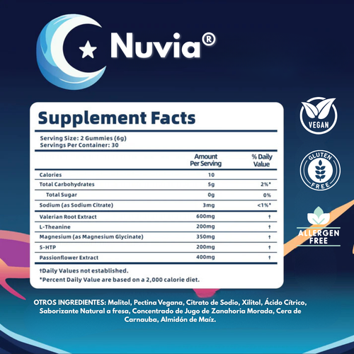 Nuvia® Sleep Gummies — Sueño reparador